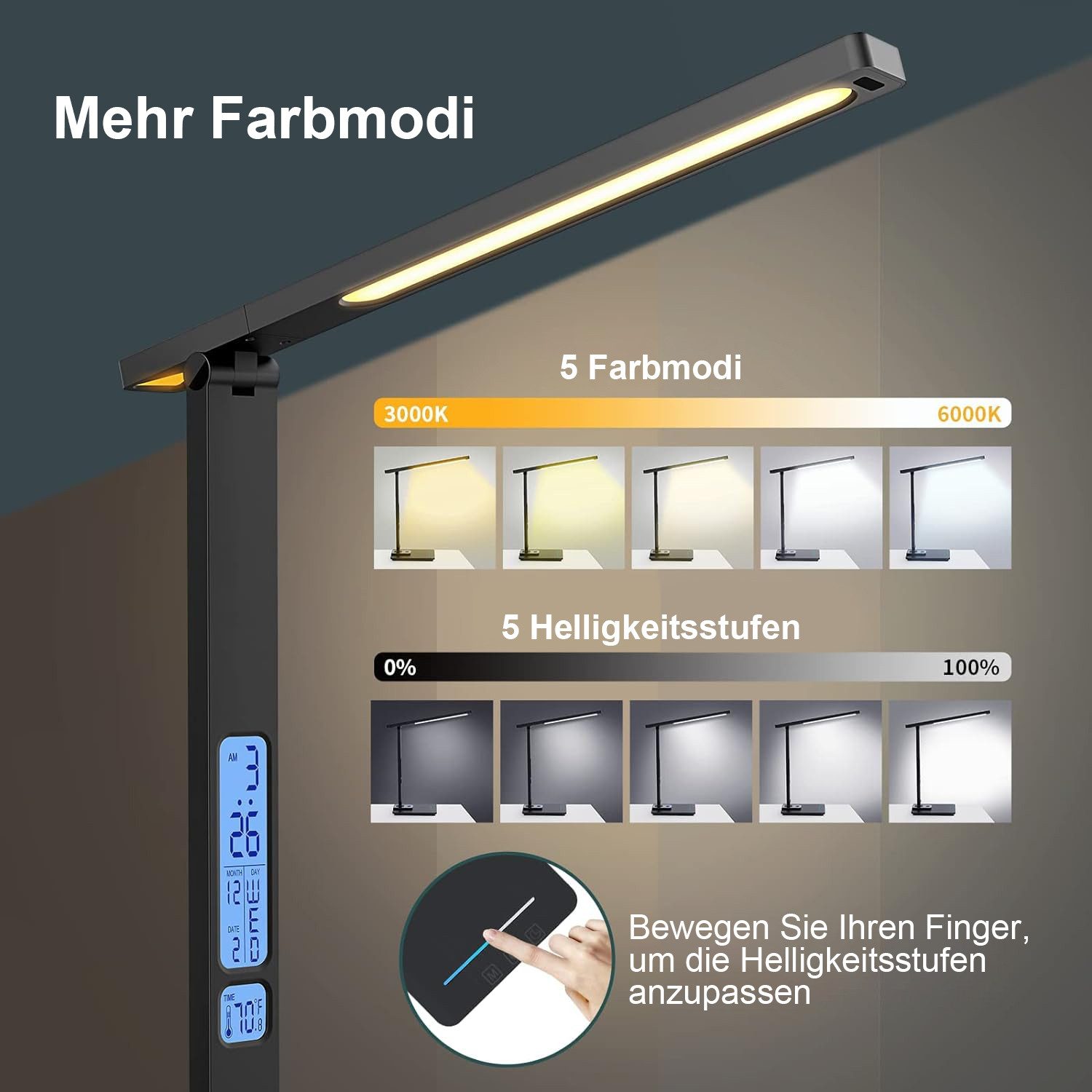 REDOM LED Schreibtischlampe Nachtlicht Leselampe mit günstig online kaufen