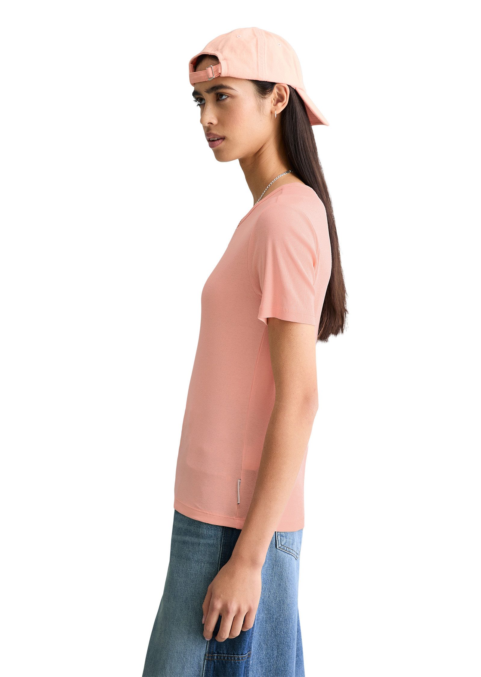 Marc O'Polo DENIM T-Shirt aus weichem Rippjersey