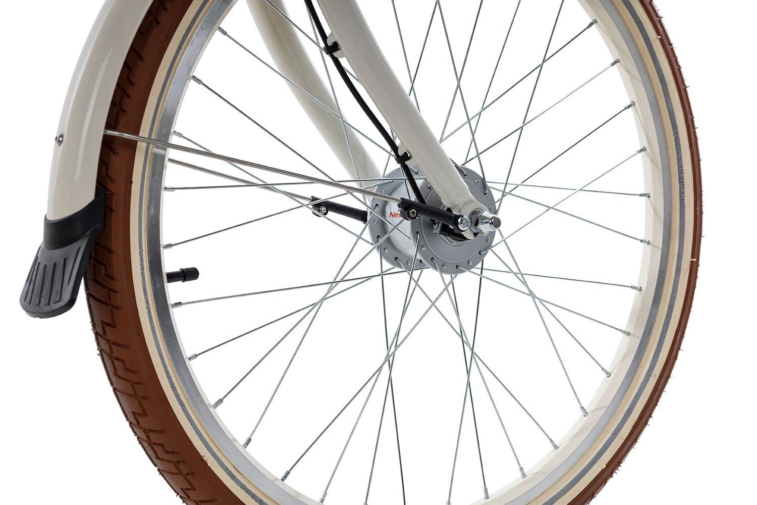 Bergrausch Kinderfahrrad Marlies 6 24, 6 Gang Shimano Tourney 6 Schaltwerk, Kettenschaltung, Kinderrad 24 Zoll Junge Mädchen weiß
