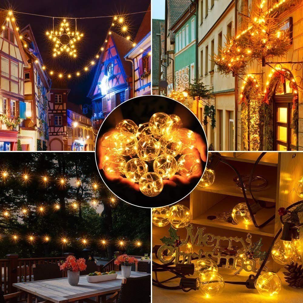 Elegear Lichterkette 11.7m Gartenleuchte, Weihnachtsdeko für günstig online kaufen