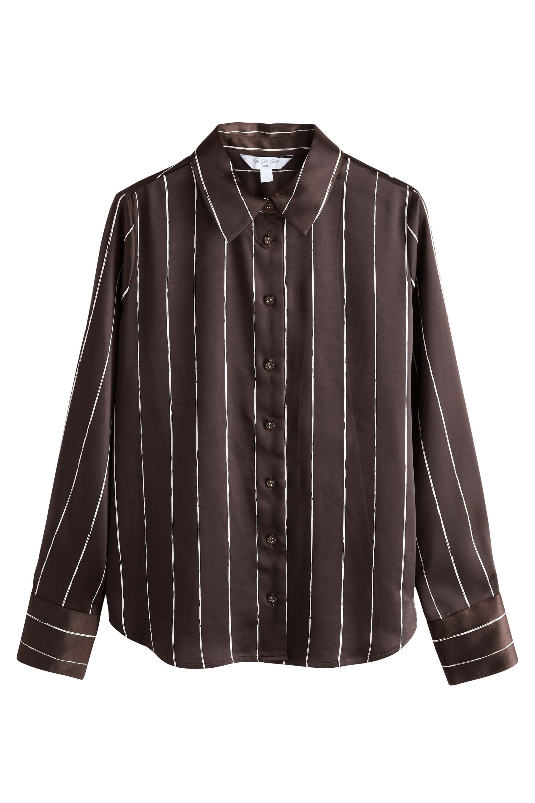 Next Langarmhemd Langarmshirt aus Satin, Kurzgröße (1-tlg) günstig online kaufen