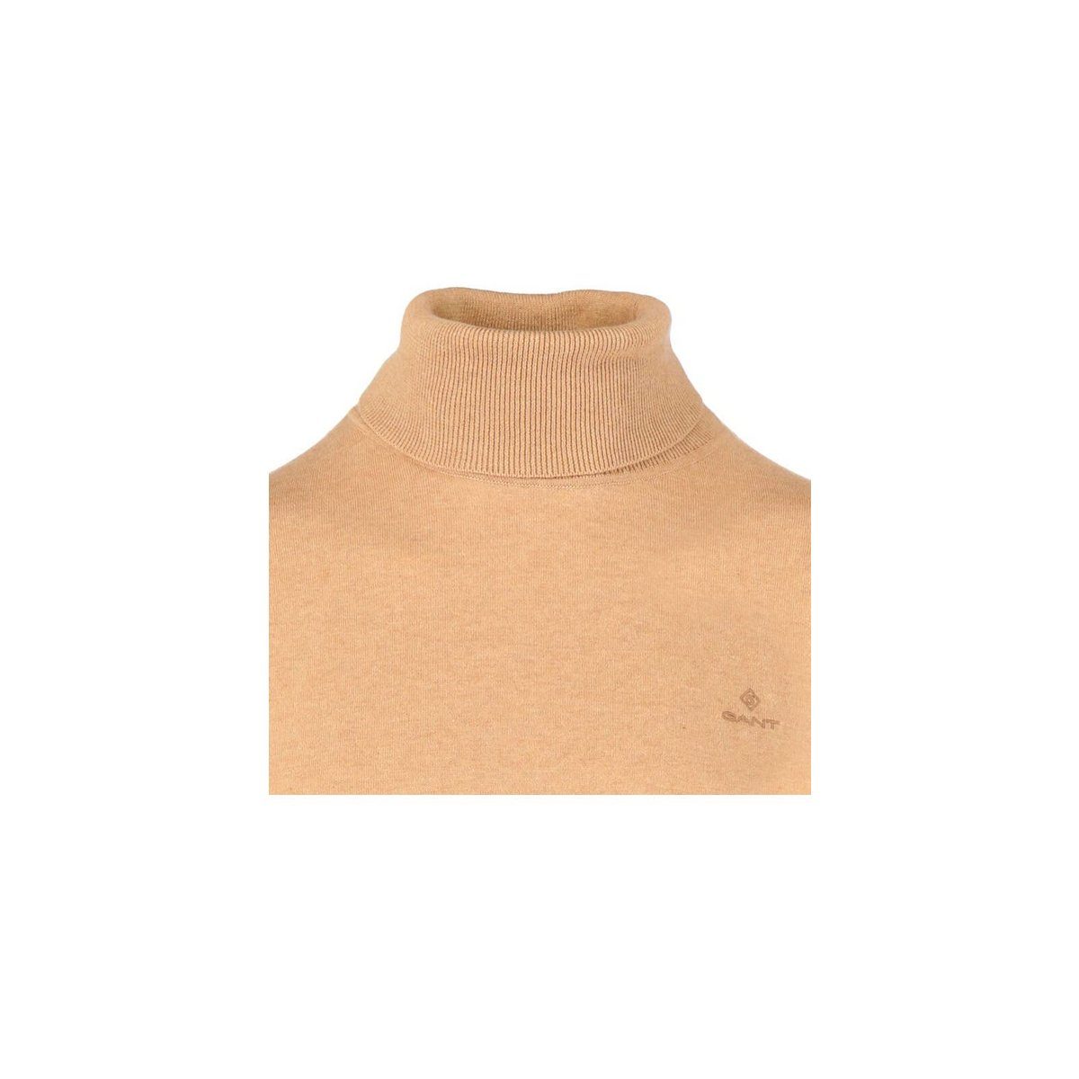 Gant Rollkragenpullover uni (1-tlg) khaki melange