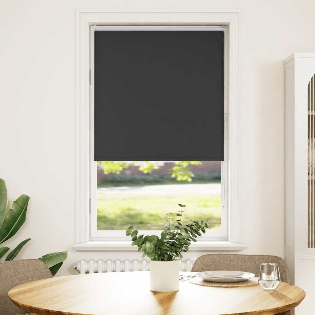 Rollo Verdunkelungsrollo Schwarz 85x130 cm Stoffbreite 80,7 cm, vidaXL
