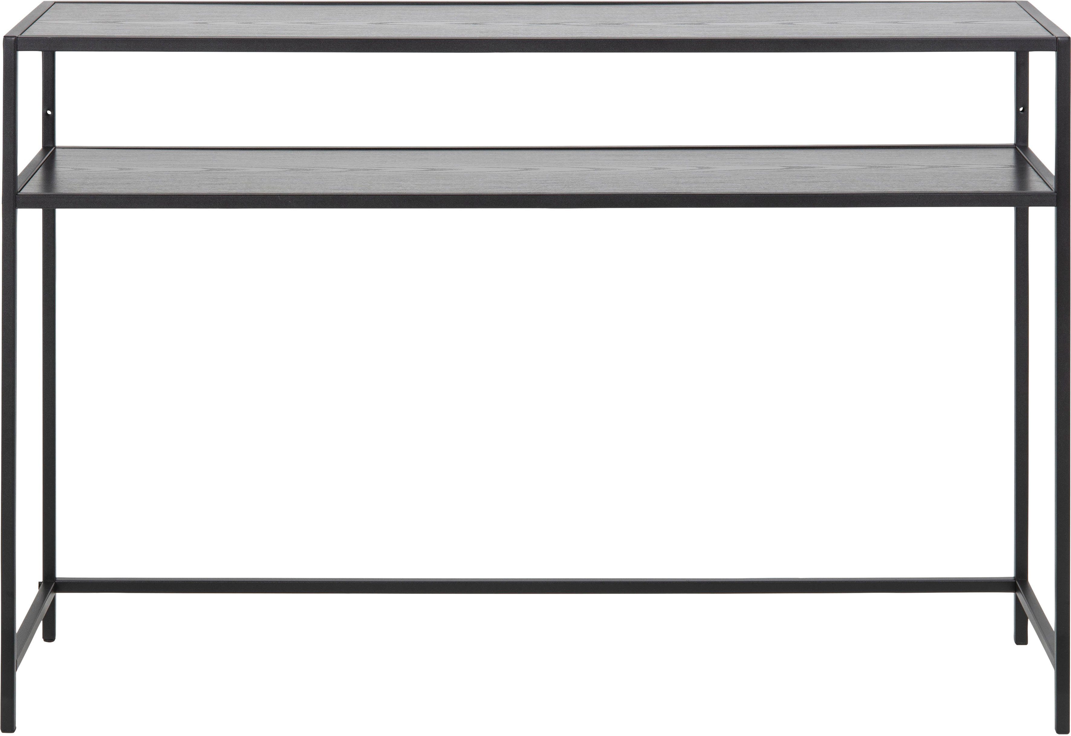 ACTONA GROUP Konsolentisch, Metallgestell und 1 Einlegeboden, Breite 120 cm, in weiteren Varianten Esche schwarz | Esche schwarz