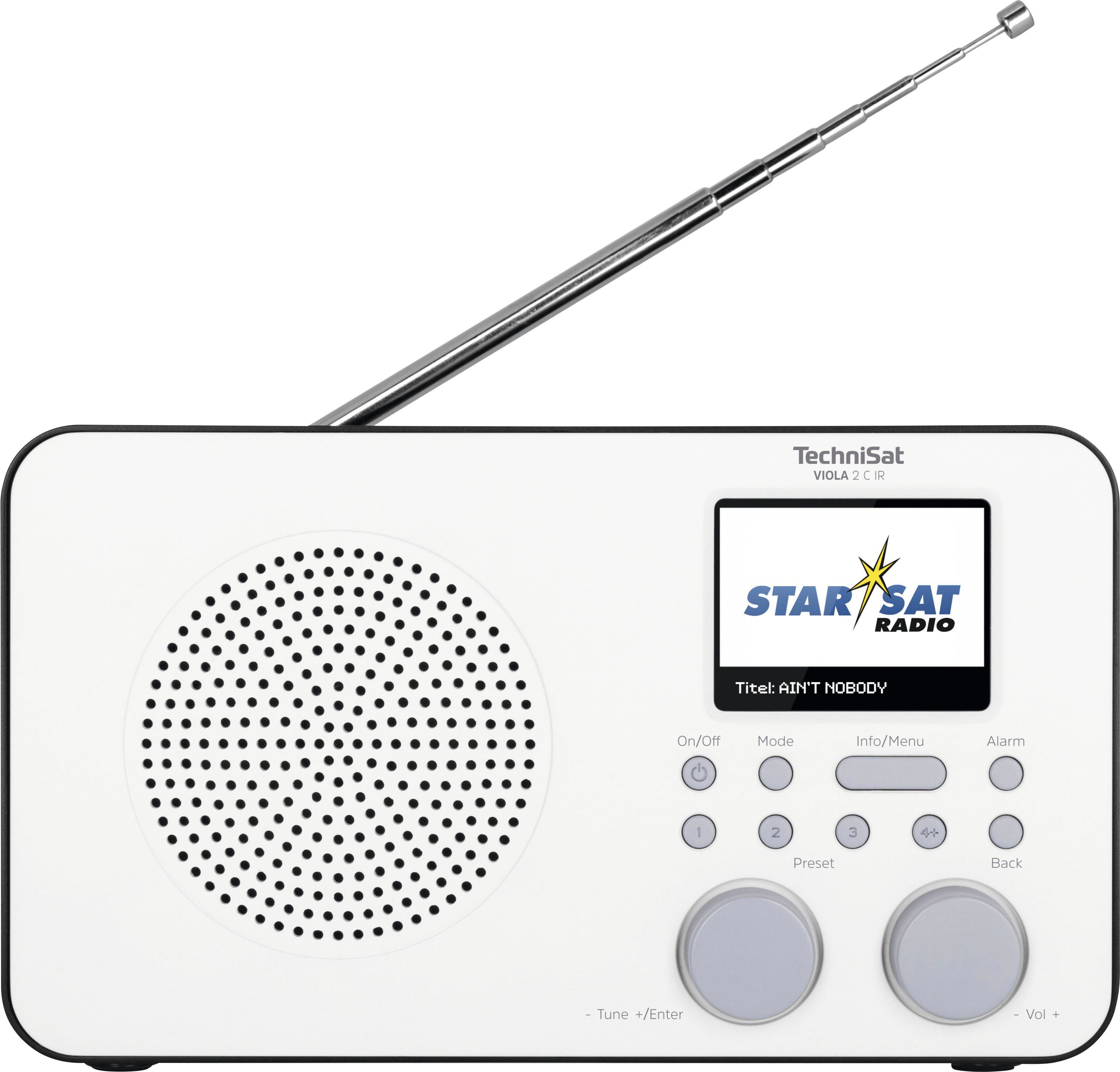 TechniSat VIOLA 2 C IR Tragbares Internet-Radio (Digitalradio (DAB), Internetradio, UKW mit RDS, mit DAB+, Farbdisplay, Akku)