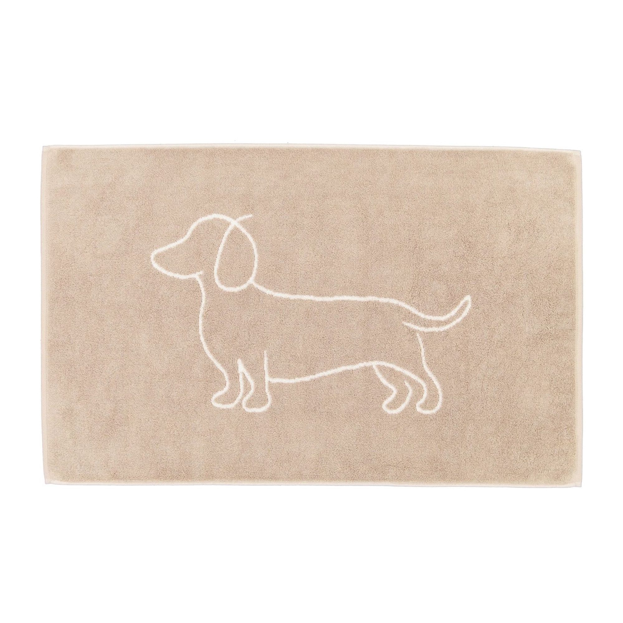 Cawö Badematte Cawö Badematte Duschvorleger We love Dogs 6248-33 Dackel Beige 50x80, beidseitig nutzbar, Baumwolle, rechteckig, Angenehm weich