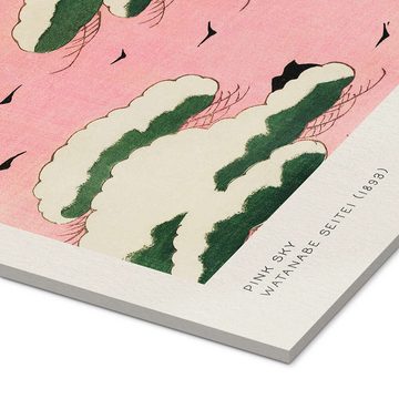 Posterlounge Acrylglasbild Watanabe Seitei, Japandi - Pink Sky, Schlafzimmer Modern Malerei