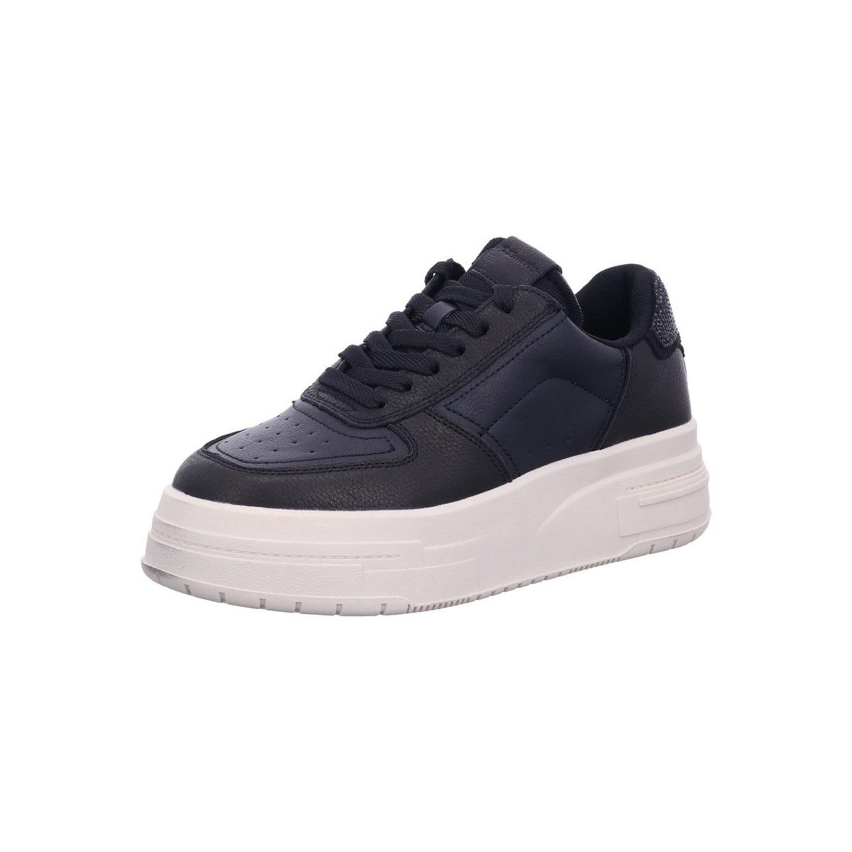 Freizeit Schnürer für Damen in schwarz Sneaker
