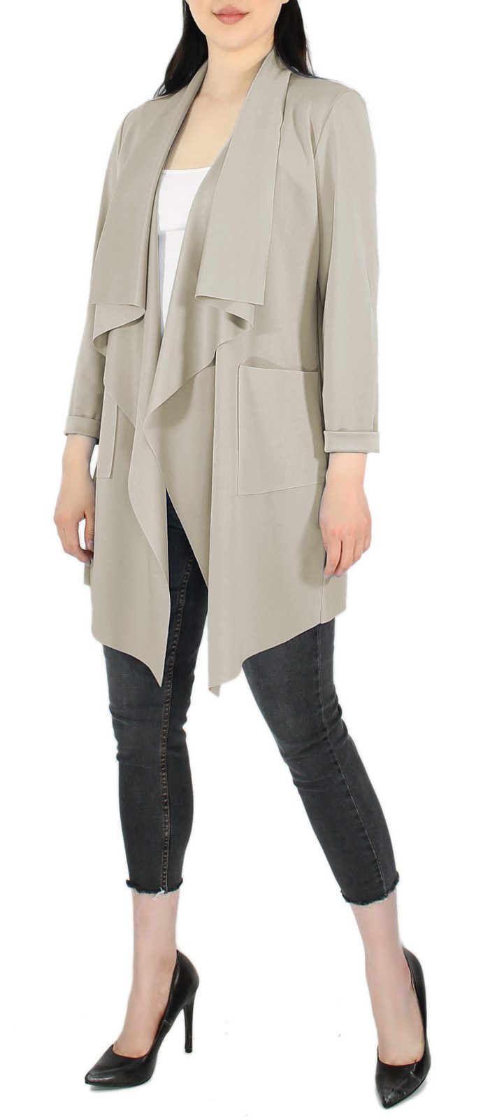 dy_mode Cardigan Damen Cardigan in Wasserfall-Optik günstig online kaufen