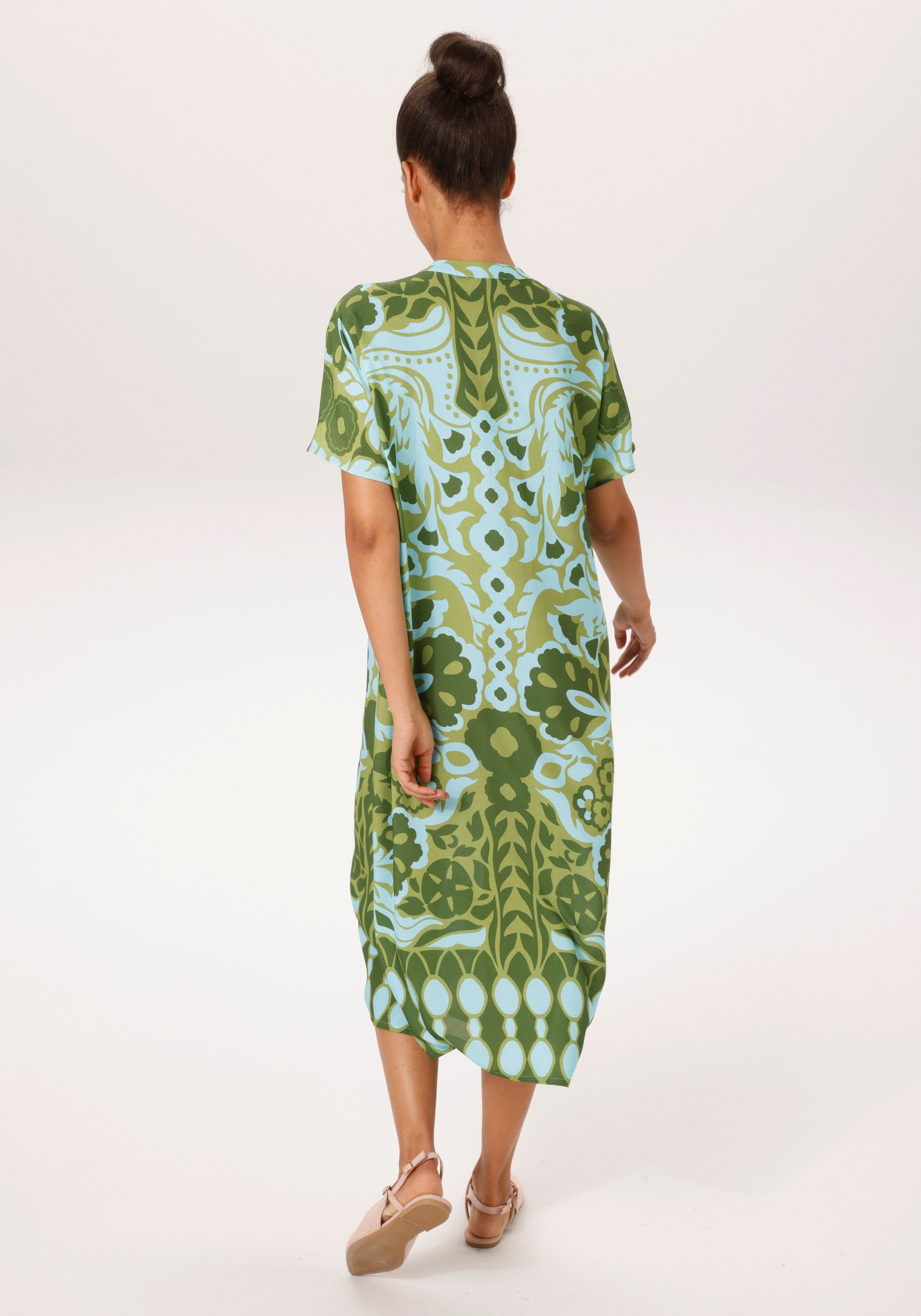 Aniston CASUAL Sommerkleid mit extravagantem, grafischen günstig online kaufen