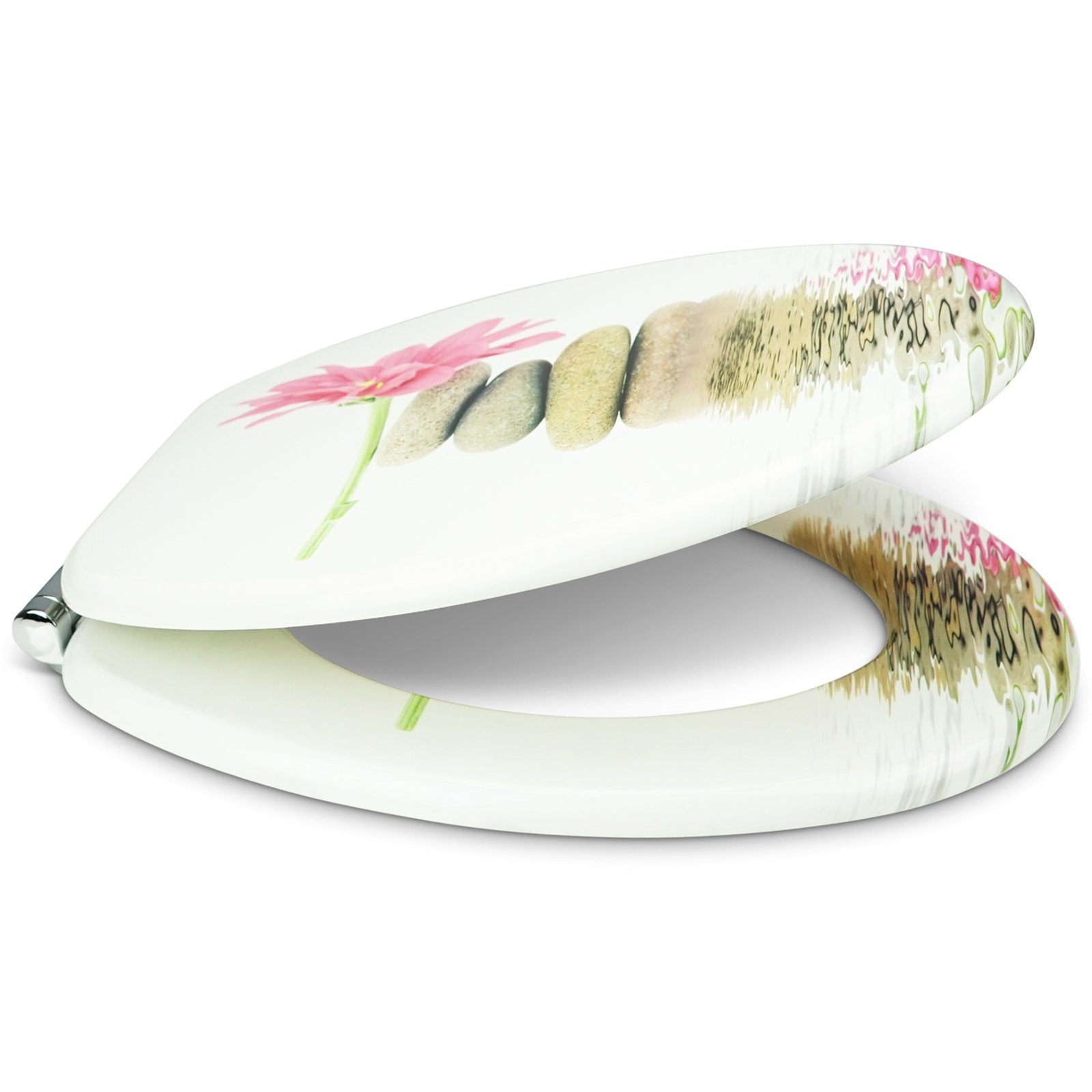 Sanfino WC-Sitz „Gerbera“ hochwertiger Toilettendeckel mit günstig online kaufen