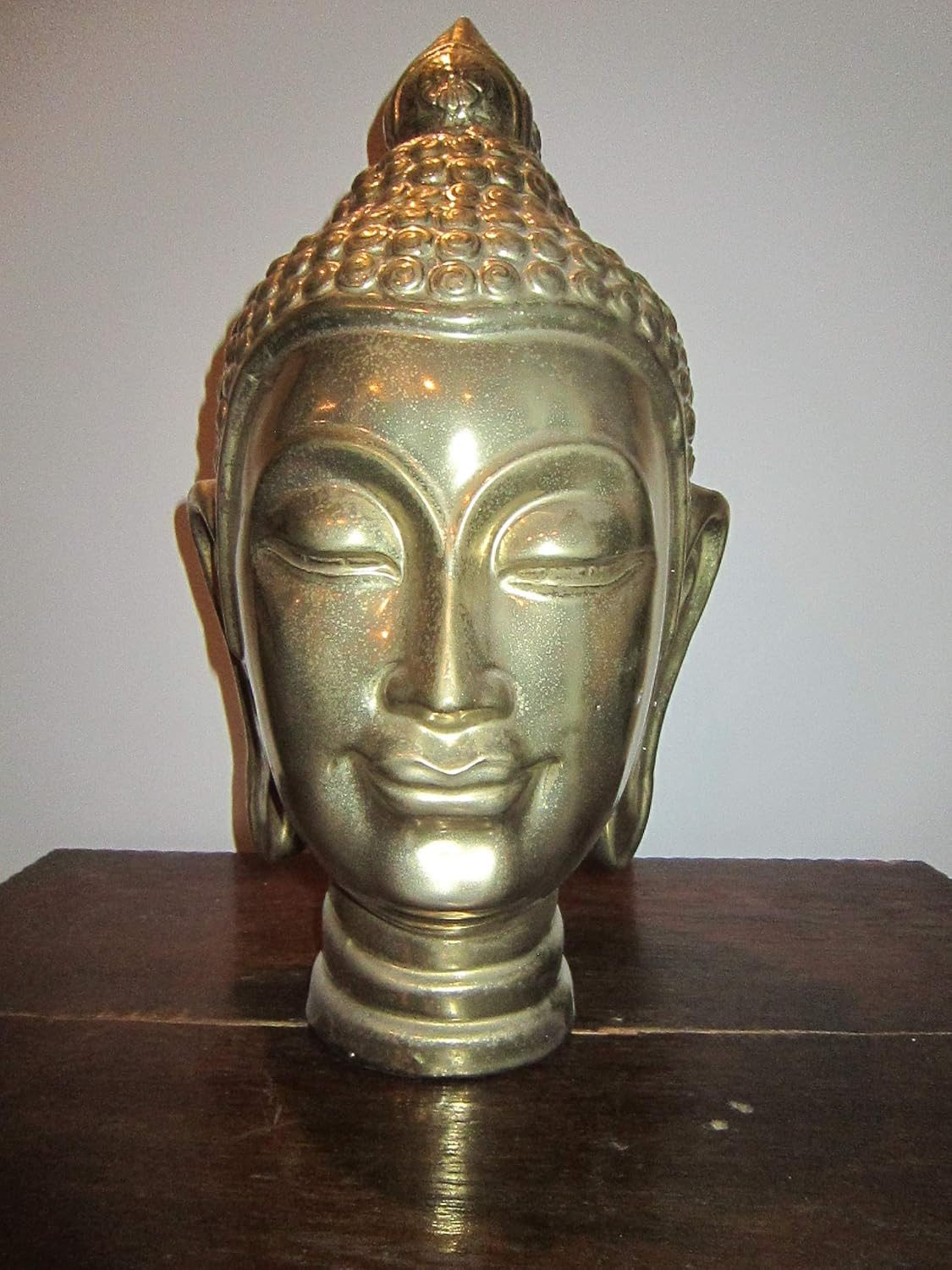Cor Mulder Buddhafigur Buddha Kopf Messing Gold Fengh Shui Deko, perfekt zu jedem Anlass