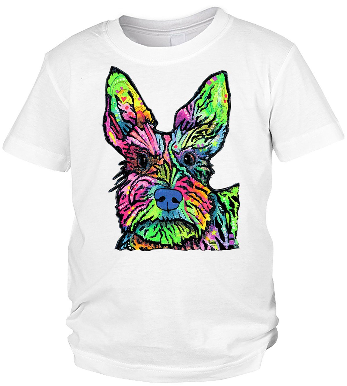 Tini - Shirts T-Shirt Süßer lustiger Hund Motiv Kinder T-Shirt buntes Hundemotiv Shirt : Stella