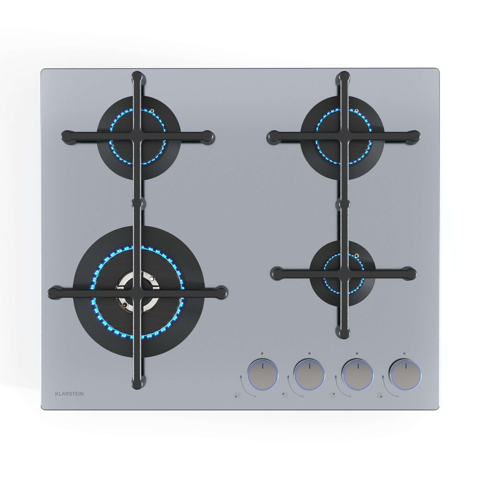 Klarstein Gas-Kochfeld Illuminosa CGCH6-KL-IL-60-SS