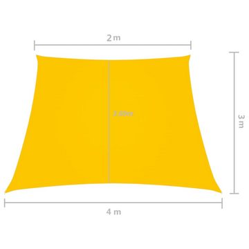 furnicato Sonnenschirm Sonnensegel Oxford-Gewebe Trapezförmig 2/4x3 m Gelb