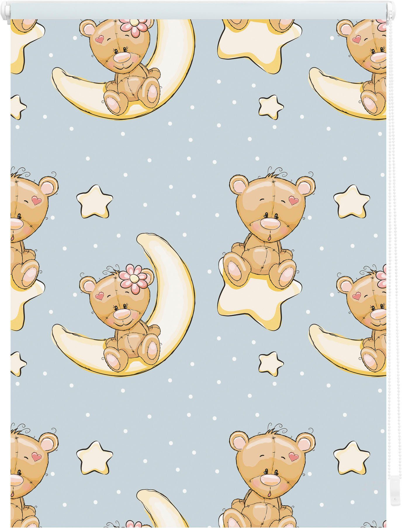 Seitenzugrollo Klemmfix Digital Bärchen, LICHTBLICK ORIGINAL, günstig online kaufen