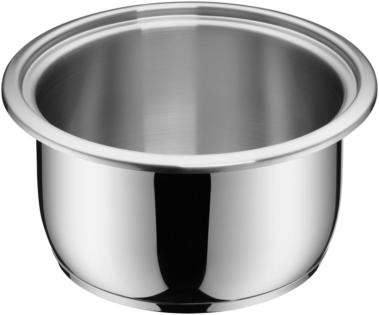 WMF Kasserolle Click&Serve Kochtopf, 16 cm, Cromargan Edelstahl rostfrei 18/10 (1x Stielkasserolle 16 cm ohne Griff - optimal für Herdplatten mit Ø 14,5 cm, 1-tlg., Stielkasserolle 16 cm ohne Griff optimal für Herdplatten mit Ø14,5 cm), TransTherm-Allherdboden