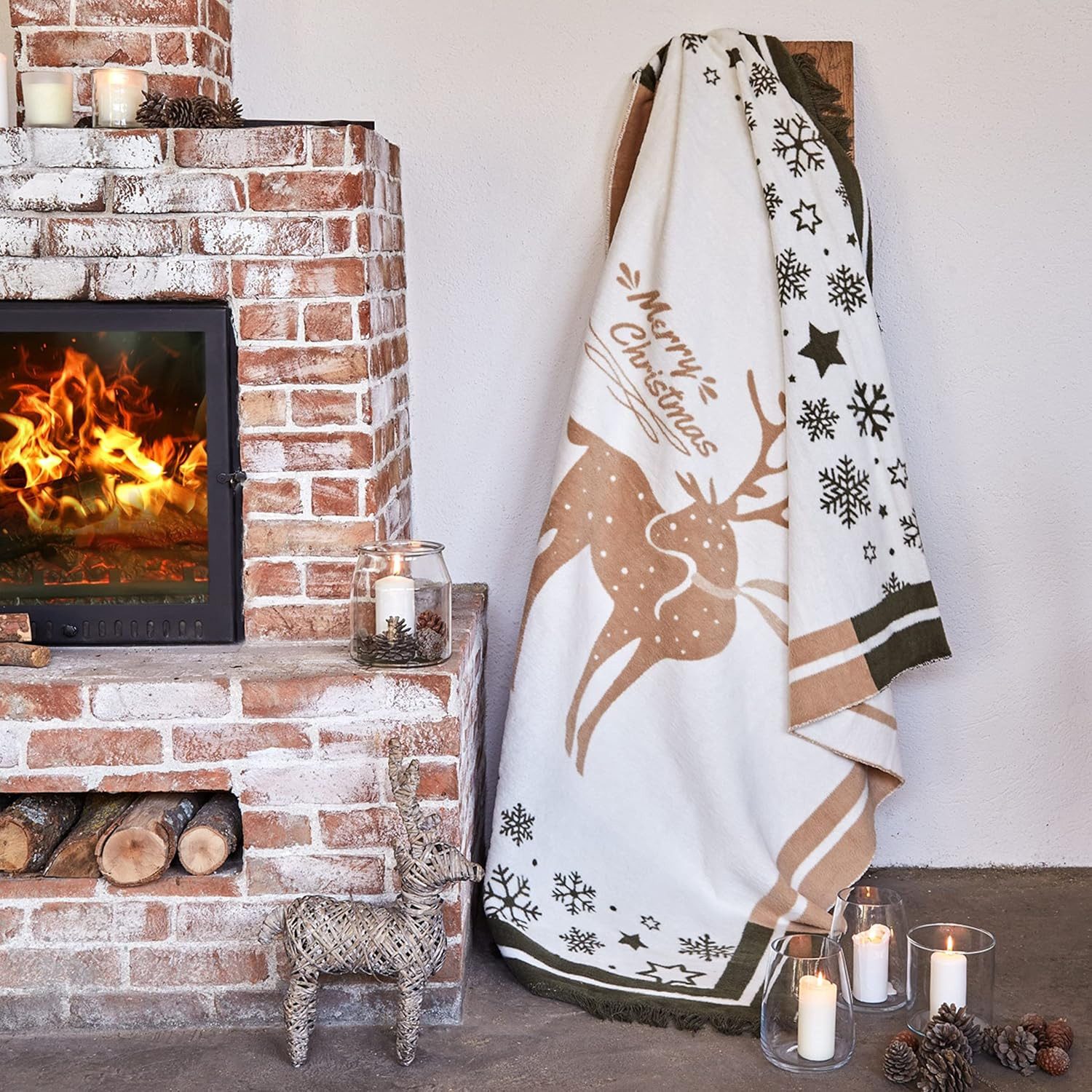 Plaid X-Mas Weihnachsdecke Kuscheldecke Tagesdecke Decke günstig online kaufen