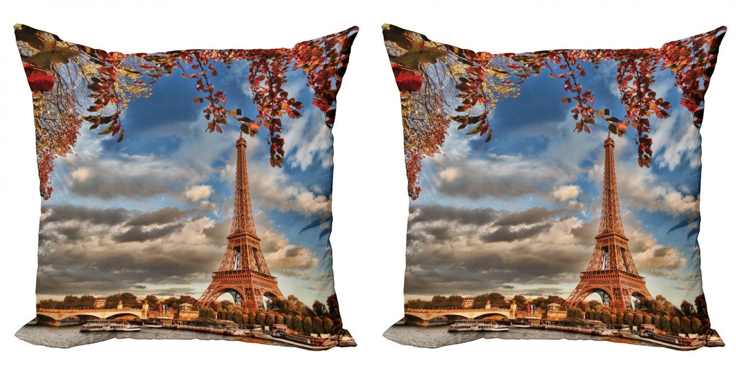 anzeigen Abakuhaus Modern Kissenbezüge Digitaldruck, Paris des Accent Schönheit Stück), (2 Eiffel Doppelseitiger Herbstes