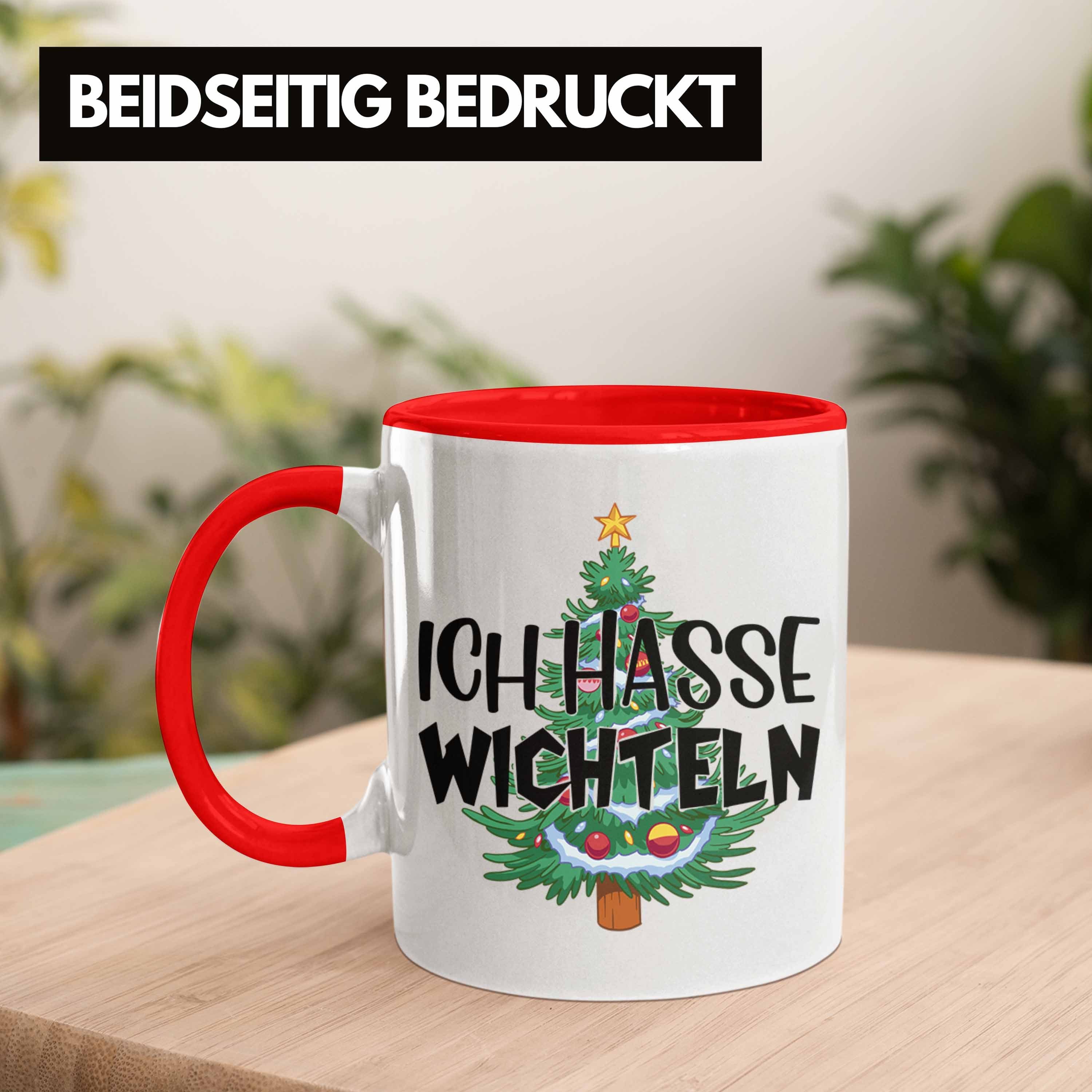 Trendation Wichteln Frauen für Geschenk Kollegen Weihnach Schrott-Wichtelgeschenk Tasse