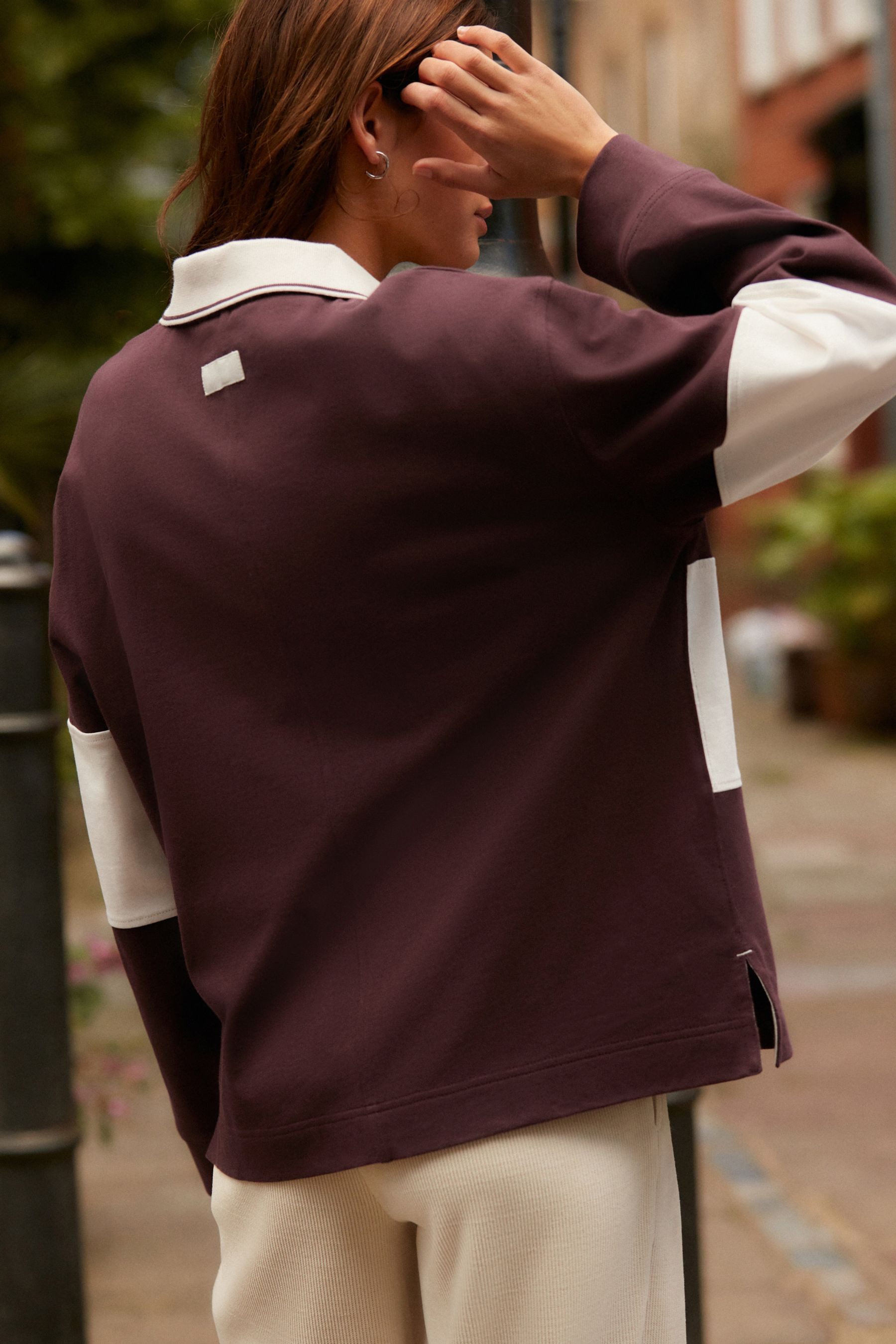 Next Rugbyshirt Rugby-Poloshirt mit Knöpfen aus günstig online kaufen
