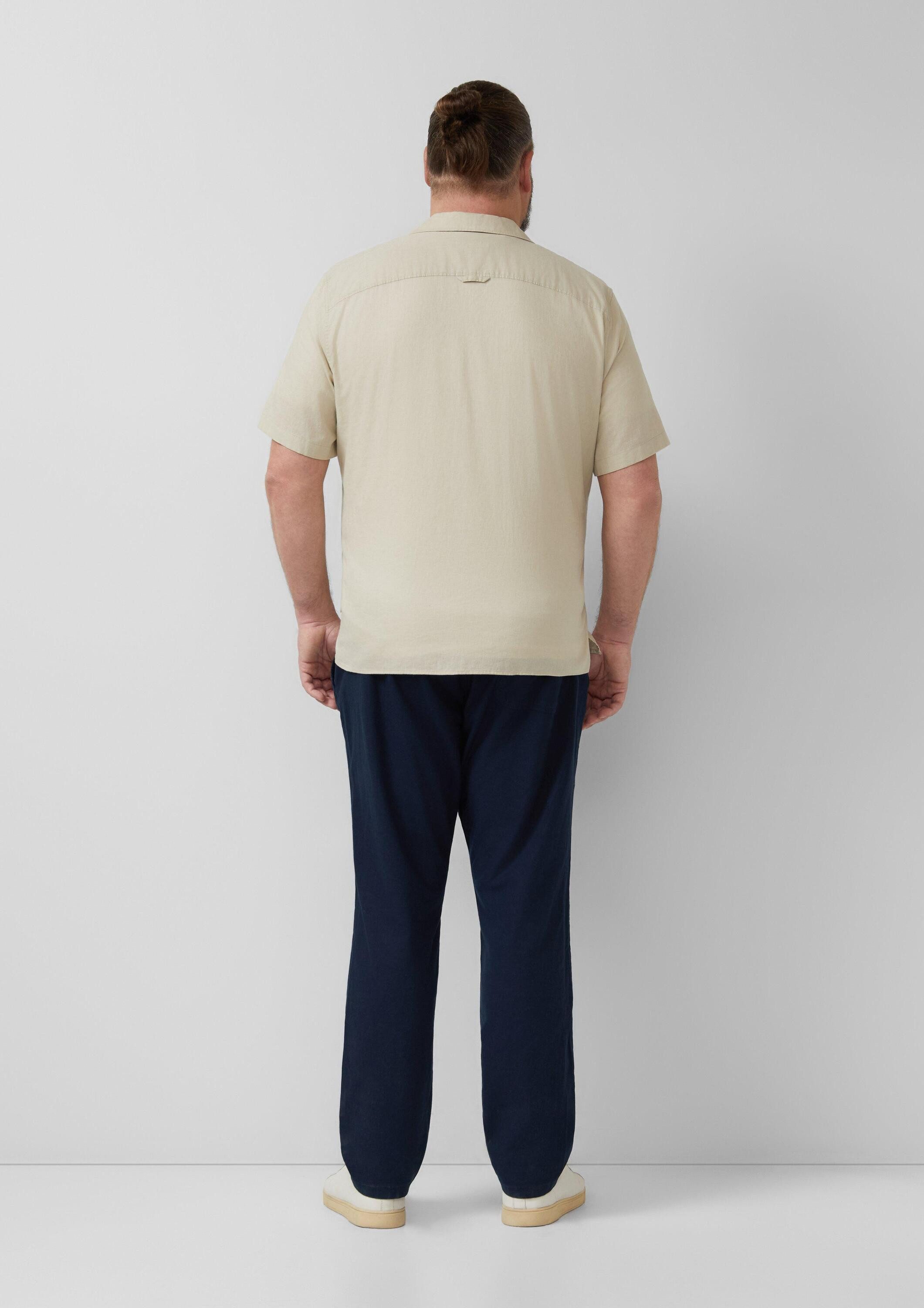 s.Oliver Kurzarmhemd Hemd Resort Fit: Kurzarmhemd aus Leinenmix