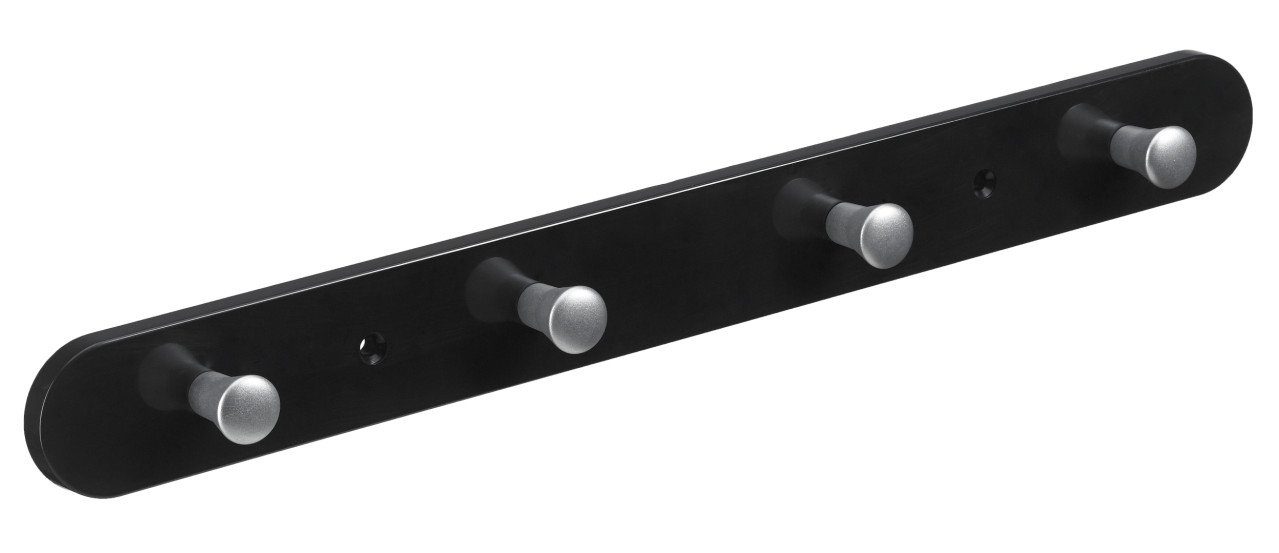 Hettich Garderobenleiste Hettich Garderobenleiste 4 Haken 38,0 x 4,0 x 0,8