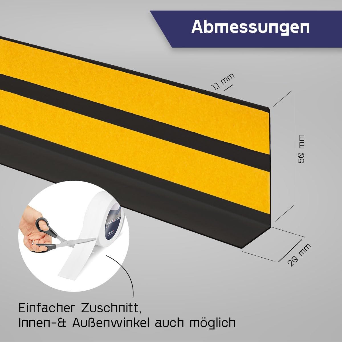HOLZBRINK Sockelleiste HOLZBRINK selbstklebend PVC 50x20mm, 1 m, L: 100 cm, günstig online kaufen