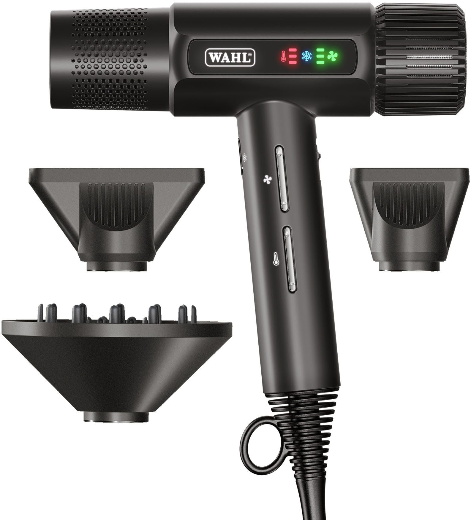 Wahl Ionic-Haartrockner VANQUISH, 1600 W, Professioneller Haartrockner, Leicht, SMOOTHTONE™-Motorsystem, FLOW CONTROL Technologie, Auto Clean