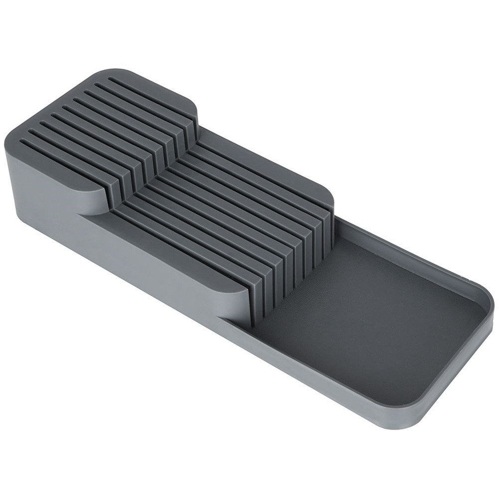 Vilde Organizer für Schublade mit zwei Ebenen aus Kunststoff, 39x14,5x7,5 cm, 18 Messerfächer, robust, platzsparend – Bild 3 von 5
