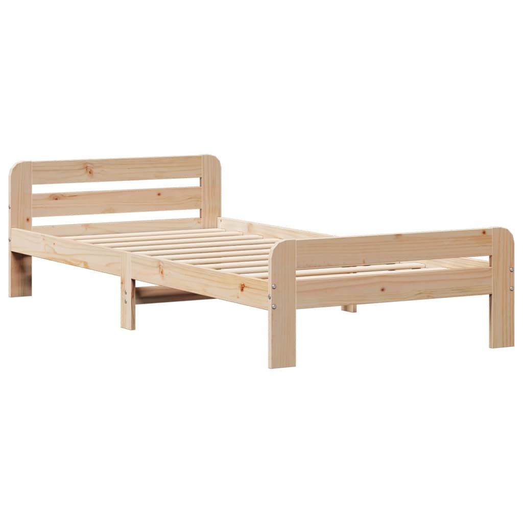 vidaXL Bett Massivholzbett ohne Matratze 75x190 günstig online kaufen