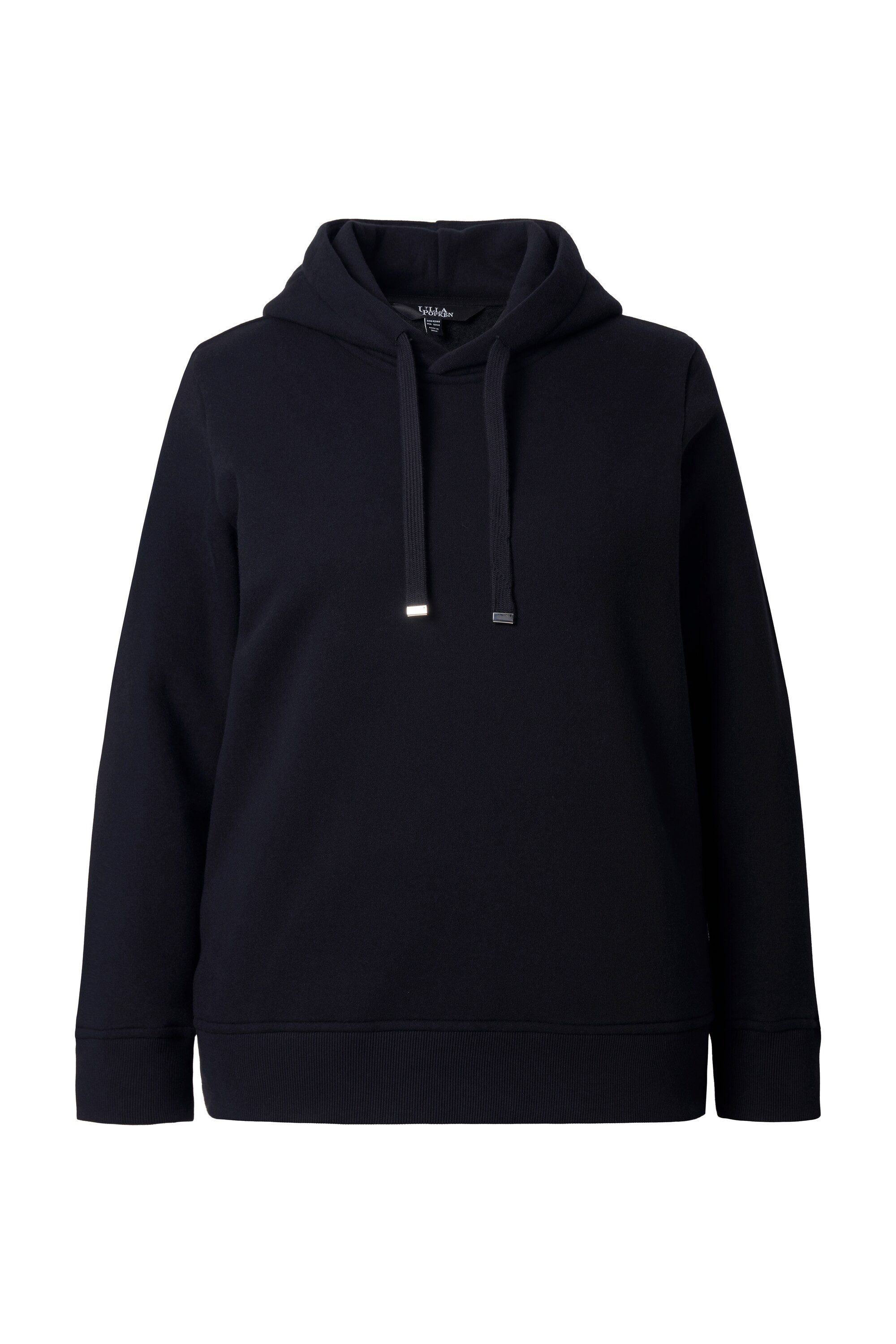Ulla Popken Sweatshirt Super softer Hoodie Rippbündchen Kapuze Langarm günstig online kaufen