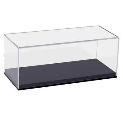 HMF Vitrine elegante Acryl Glasvitrine transparente Sammlerbox für Sammelstücke 27x12x11 cm, Schaukasten aus Acryl für Modellautos