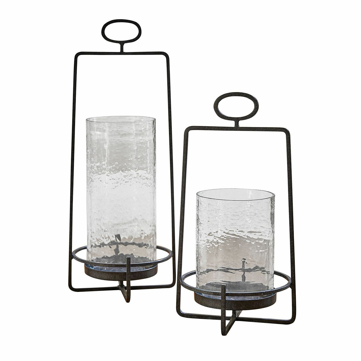 Mirabeau Windlicht Windlicht 2er Set Zevara schwarz/klar (2er Set, 2er Set)