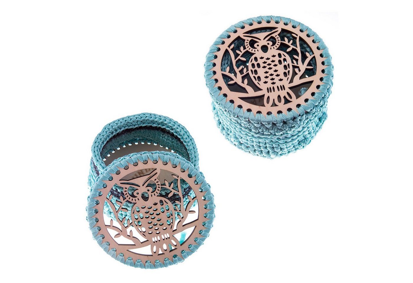 Thumbnail - VLNIKA Bastelnaturmaterial 1 Korbboden Korbdeckel Holz Natur Körbe Flechtboden, 150x3.5x9mmMandala Floral