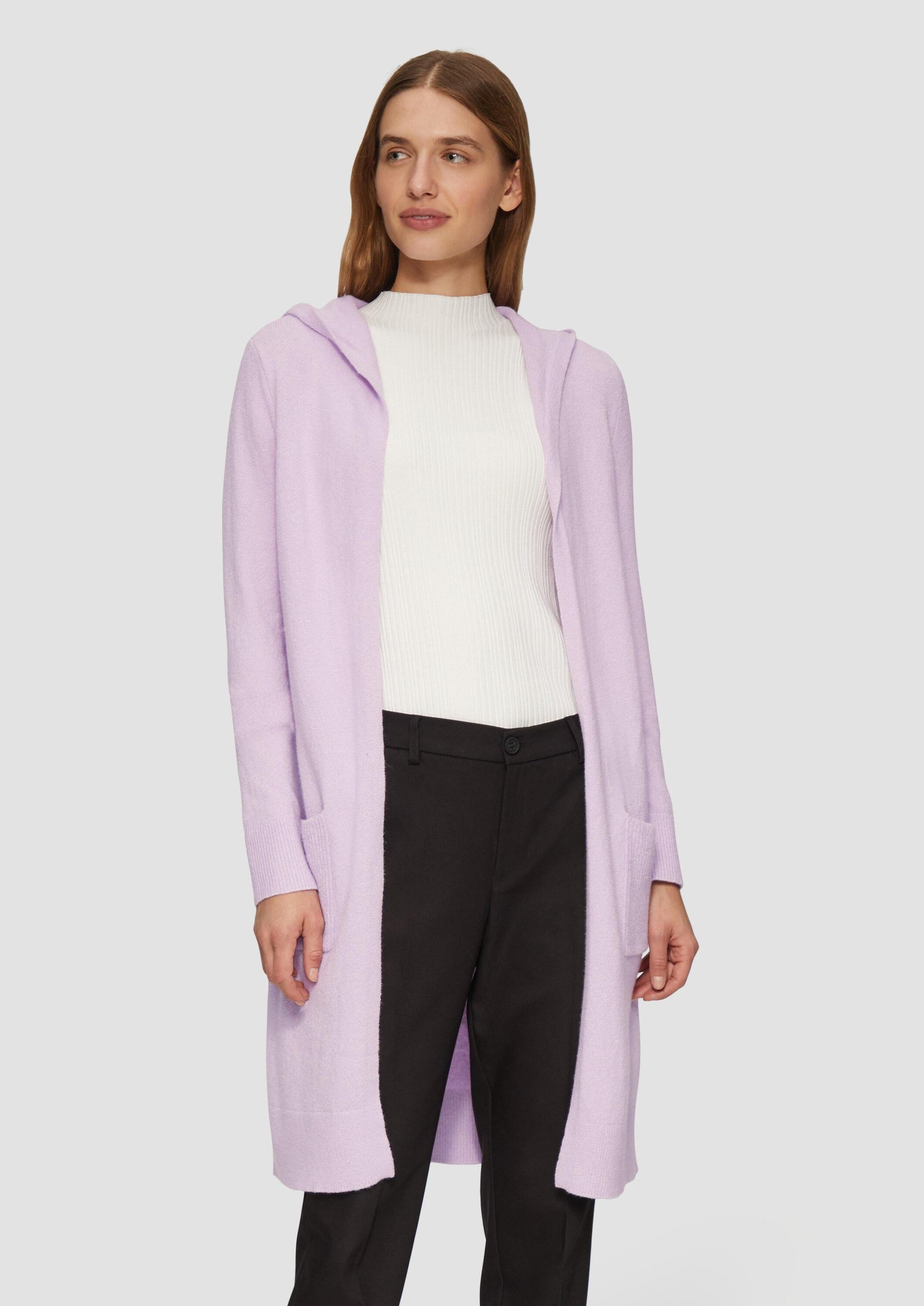 s.Oliver Cardigan Strickjacke Long-Cardigan mit Kapuze günstig online kaufen