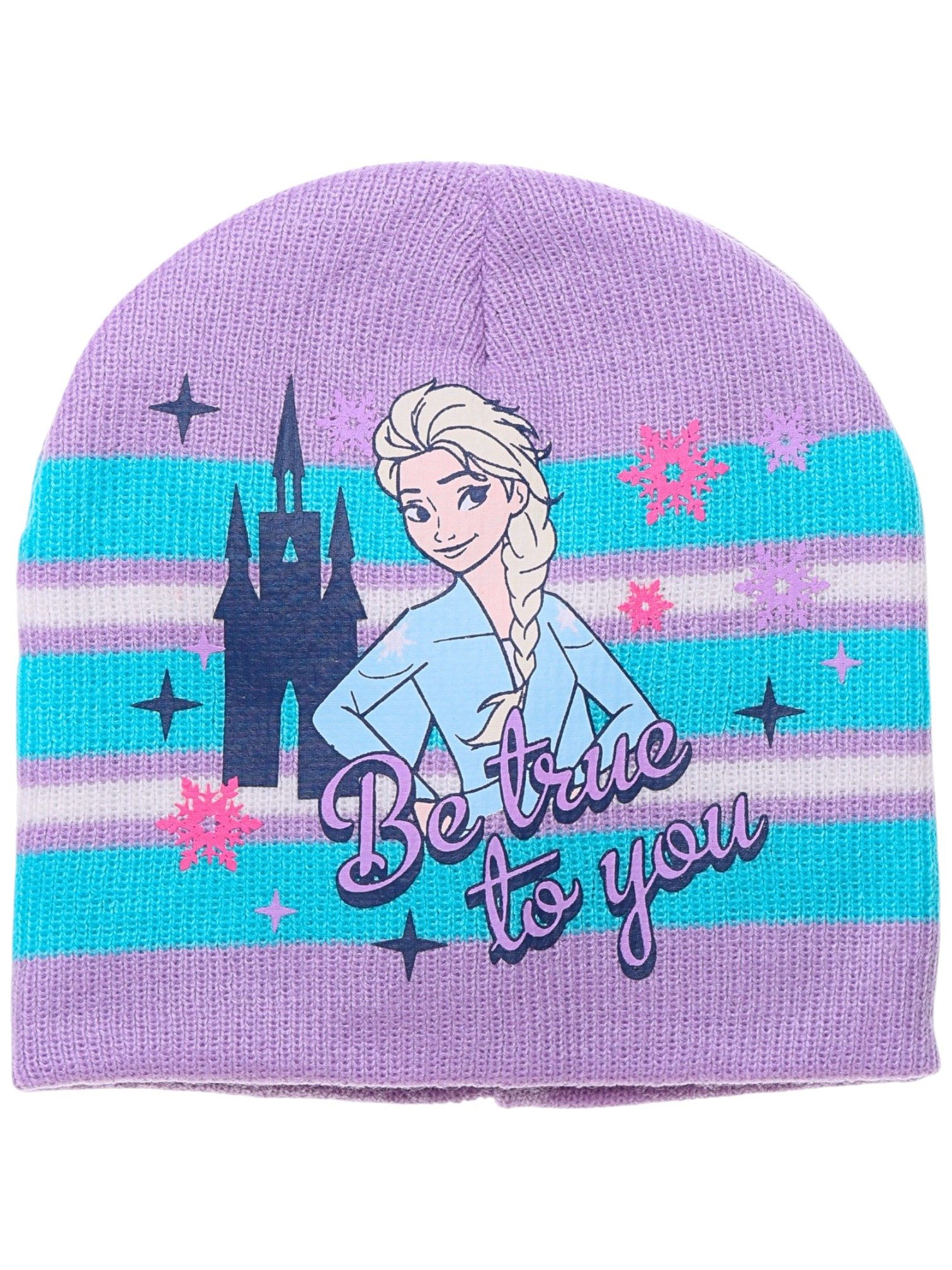 Disney Frozen Beanie Elsa Mädchen Strickmütze Gr. 52 & 54 cm