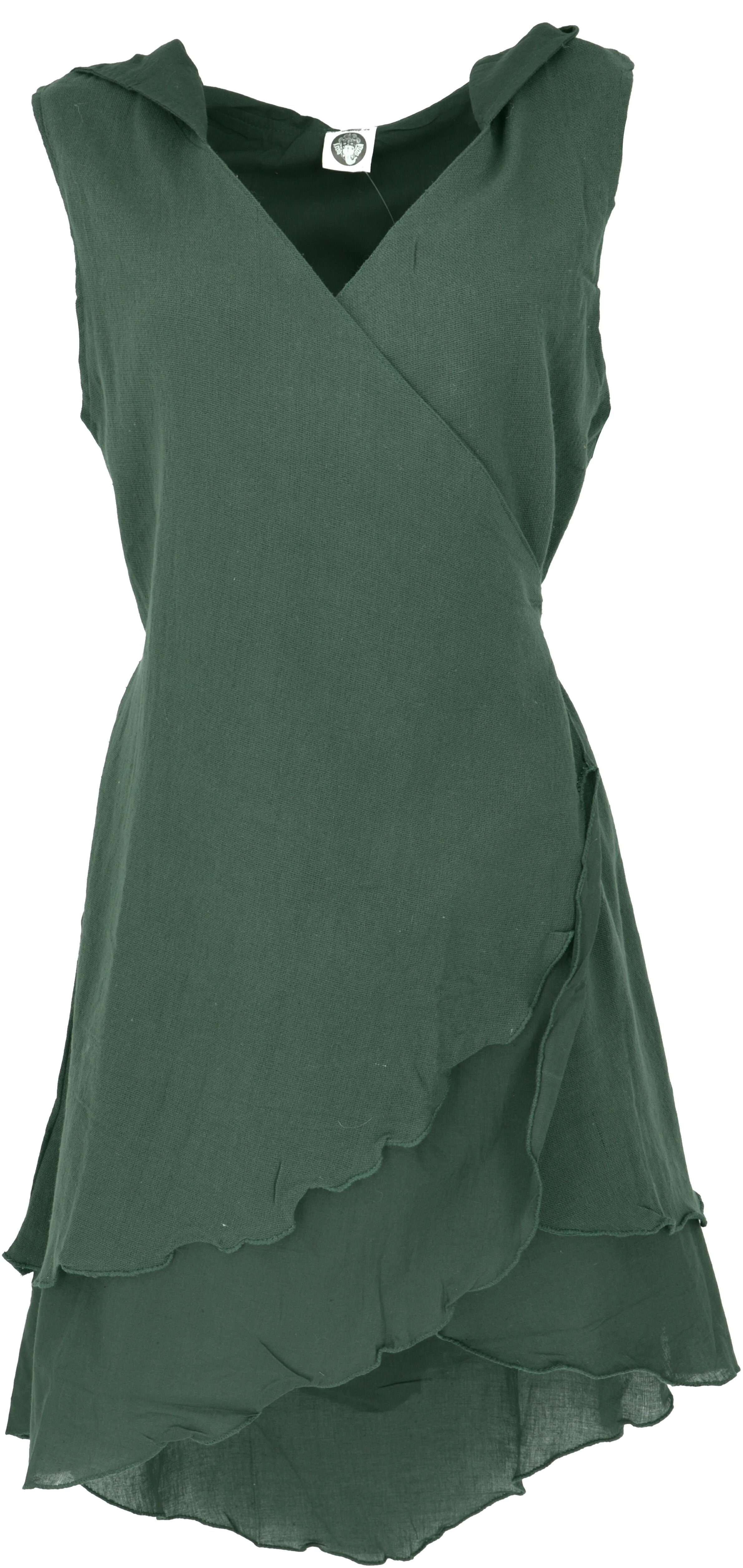 Guru-Shop Longbluse Wickeltunika, Boho Elfentunika mit.. alternative Bekleidung