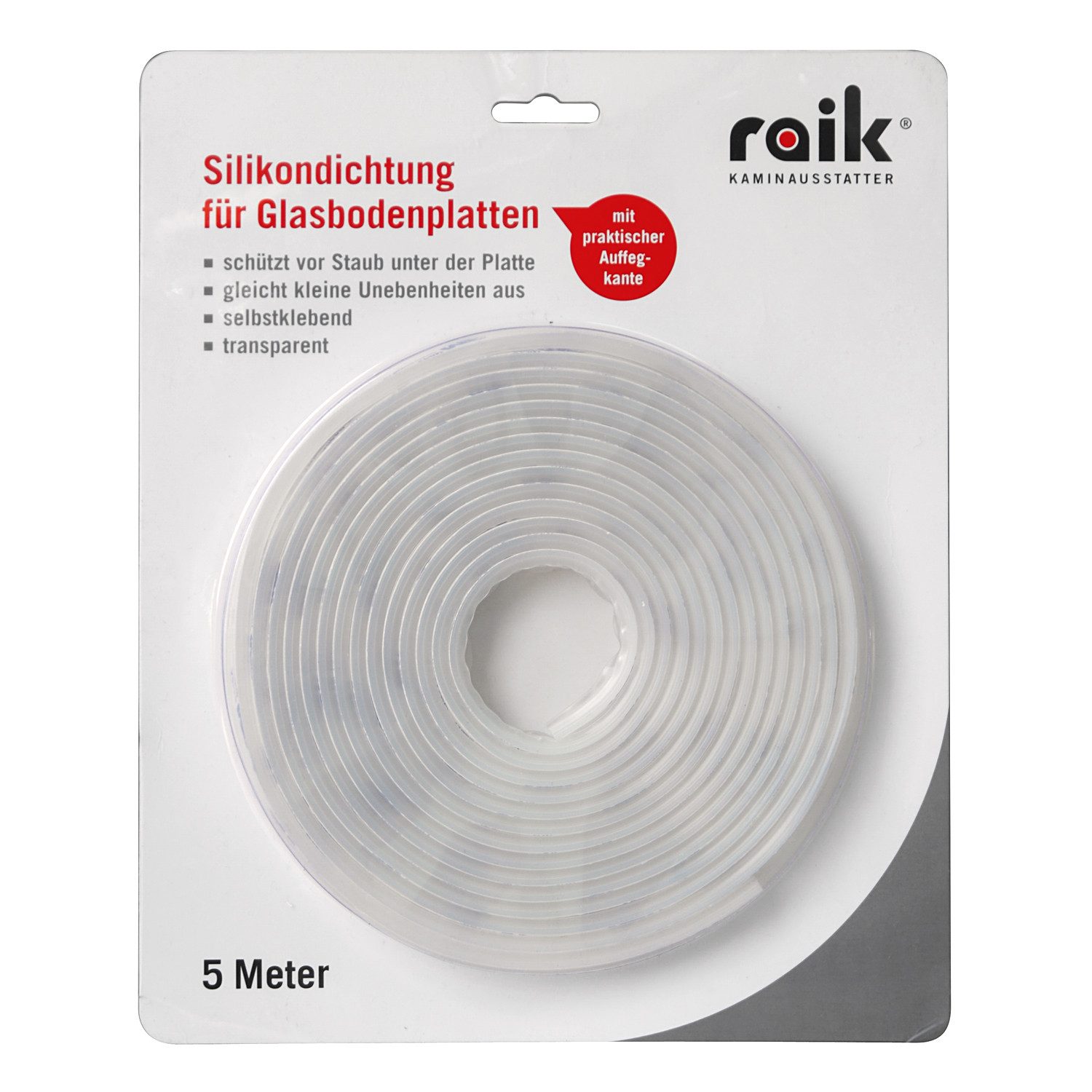 Raik Ofenrohr raik 4fach Silikon-Glasplattendichtung 5 Meter