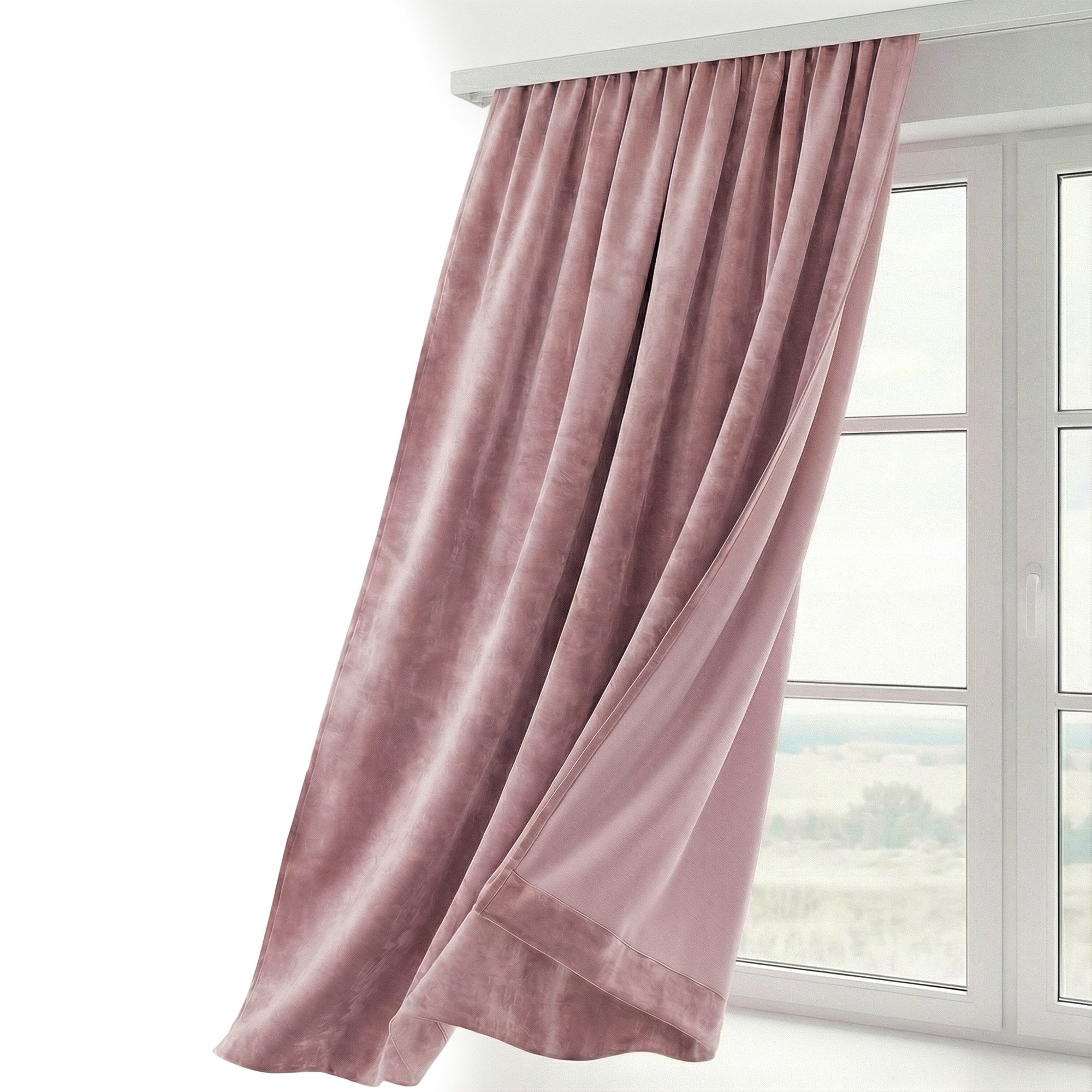 Beautex Verdunkelungsvorhang Samt Vorhang Kräuselband U-Band Gardine Velvet günstig online kaufen