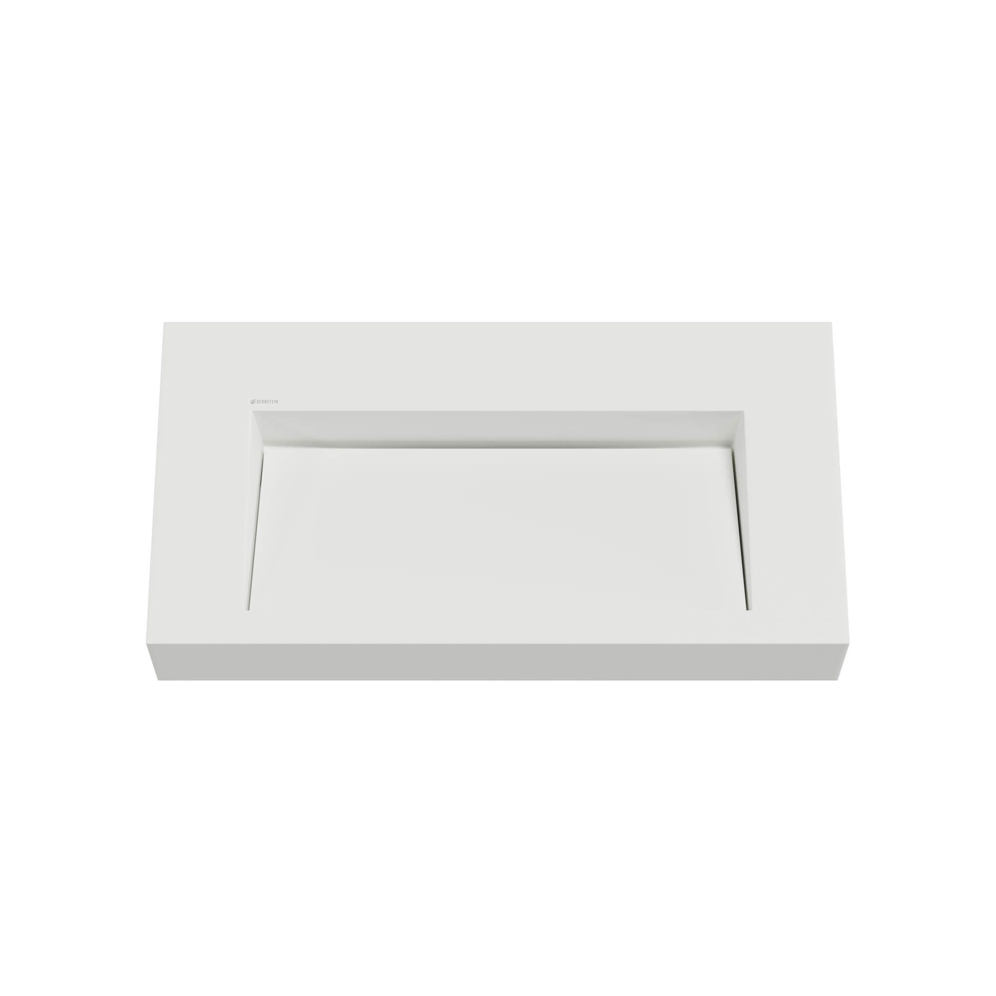 Bernstein Waschbecken COMO (Wandwaschbecken, 1-St., Wandwaschbecken ohne Armatur), Wandwaschbecken COMO aus Mineralguss, Eckig, Matt