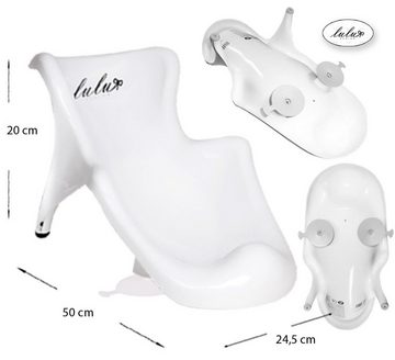 Maltex Babybadewanne 4 Teile SET - LULU Weiß - Badeset Baby Wanne 84 cm, (Set 4 tlg Made in Europe), = BABYWANNE + BADESITZ + TÖPFCHEN + WC AUFSATZ