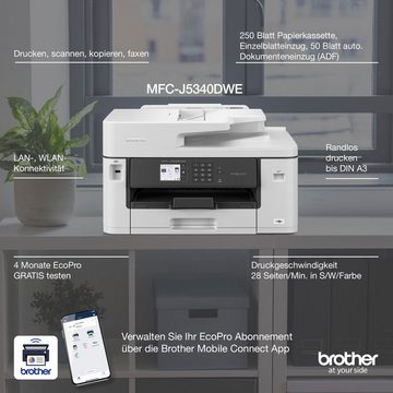 Brother MFC-J5340DWE Multifunktionsdrucker, (LAN (Ethernet), WLAN (Wi-Fi), Wi-Fi Direct)