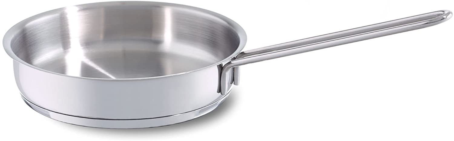Fissler Bratpfanne häppchen, Edelstahl 18/10 (1-tlg), Induktions-geeignet, unbeschichtet