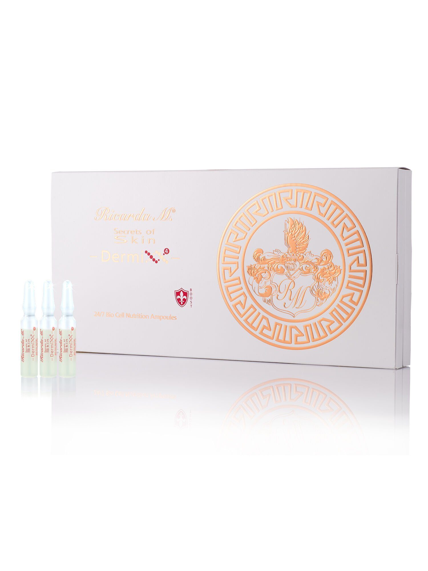 Ricarda M. Anti-Falten-Serum "SOS Dermixx4 24/7 Bio Cell Nutrition" Ampullenkur 56 x 2 ml, mit Anti-Aging-Formel (studienbelegt): nachhaltige Hautverjüngung