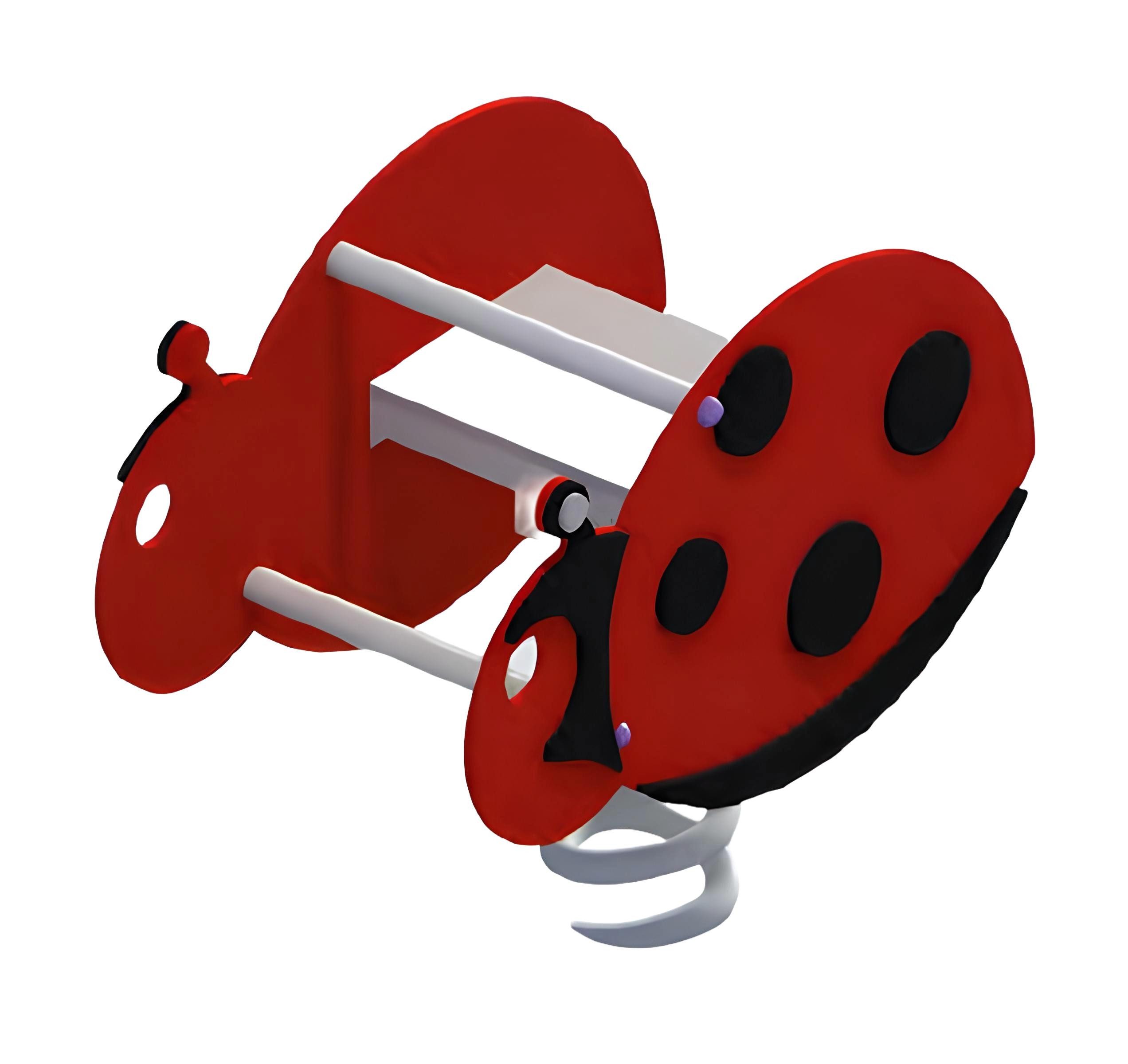 Xlmoebel Federwippe Kinder-Schaukel mit Marienkäfermotiv für den Spielplatz (Federwippe) Hergestellt in Europa