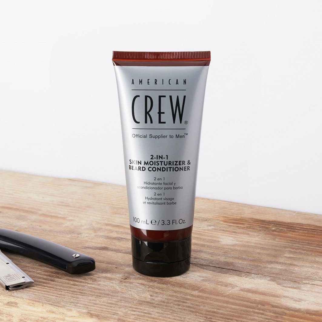 American Crew Bartconditioner 2In1 Skin Moisturizer & Beard Conditioner 100 ml, Macht Barthaare weicher & pflegt, stärkt die Haut, ohne Rückstände
