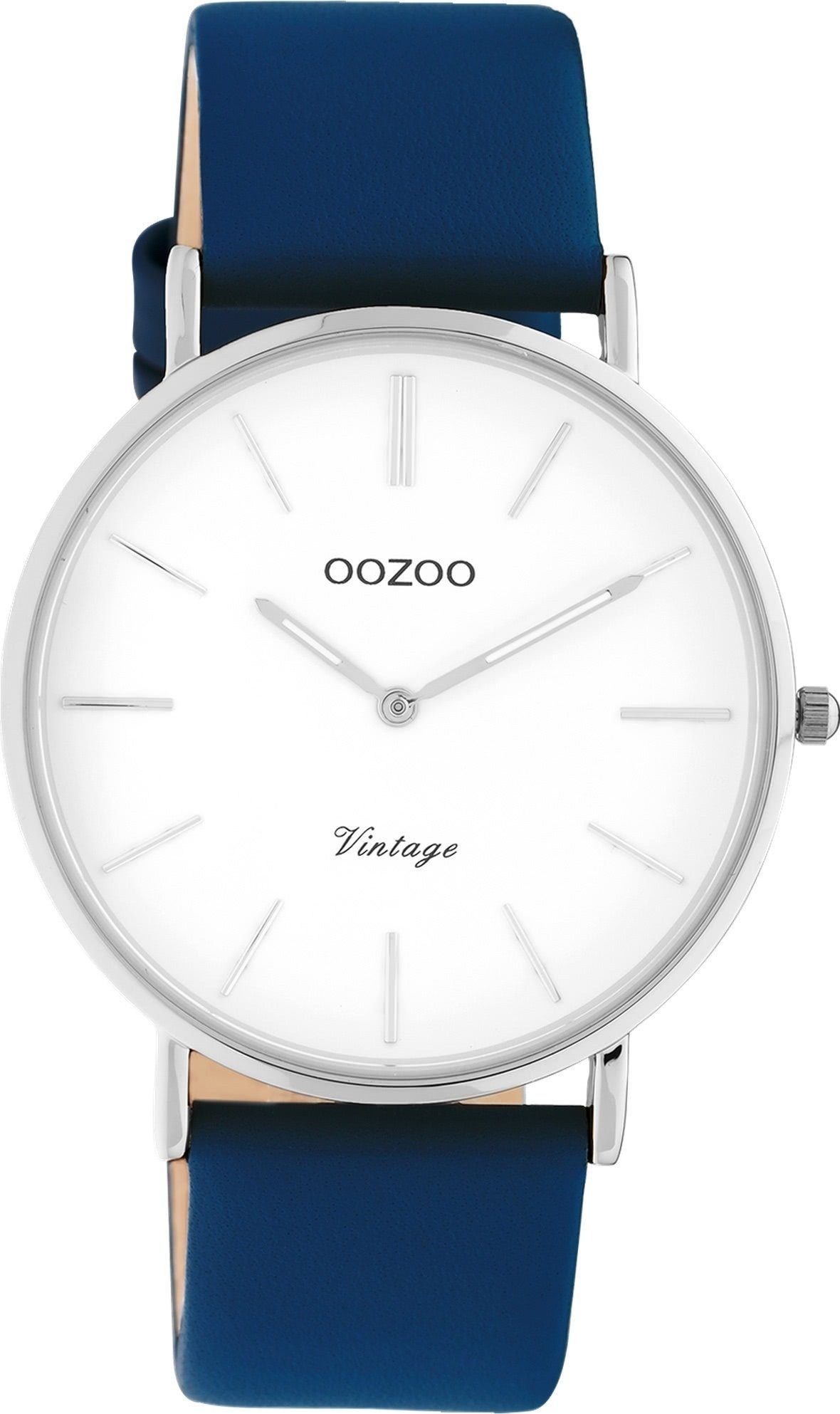 Quarzuhr Oozoo Damen Armbanduhr dunkelblau Analog
