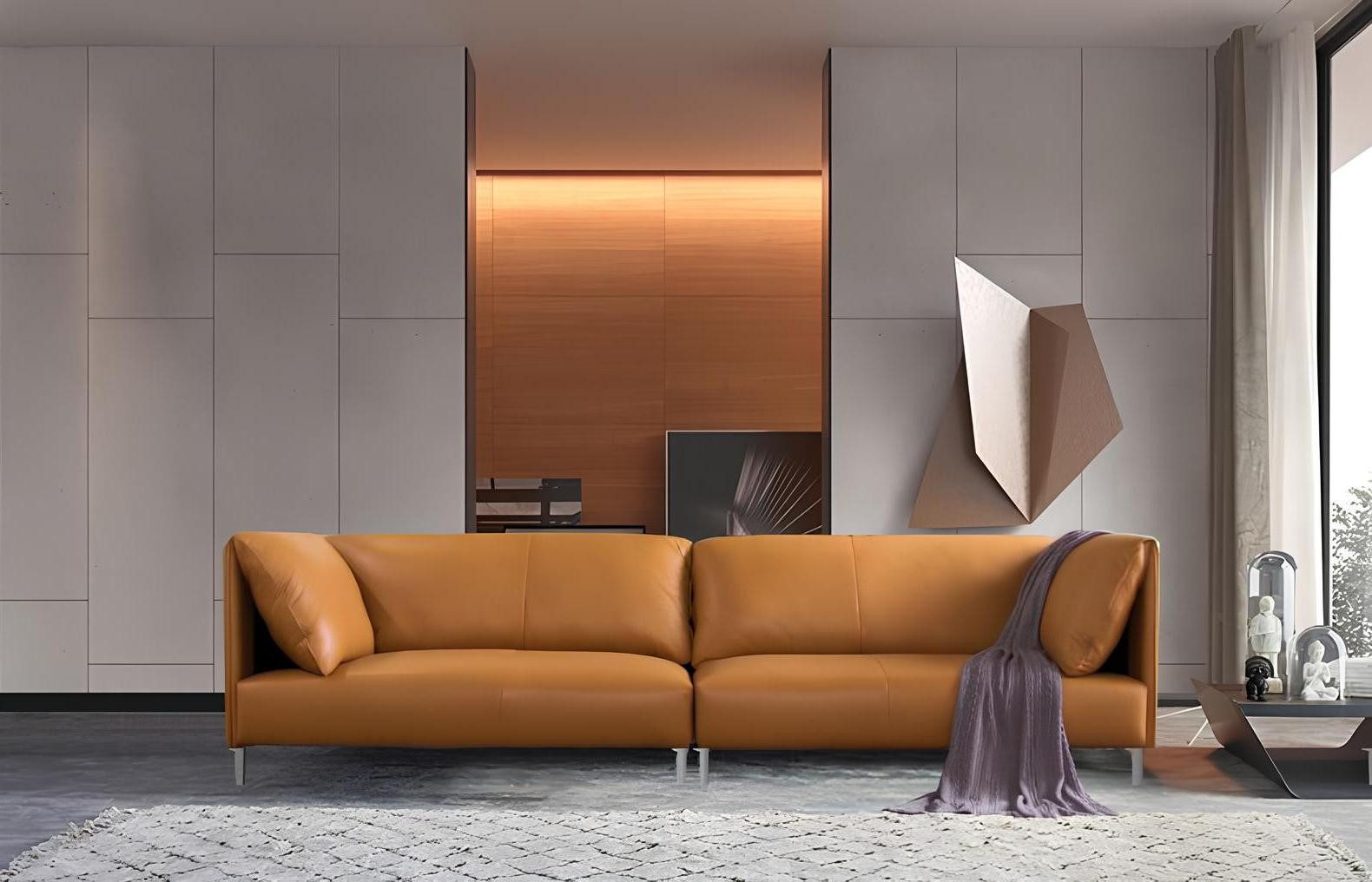 Xlmoebel Big-Sofa Modernes Designsofa mit großzügiger Polsterung in zeitgemäßem Stil, Hergestellt in Europa