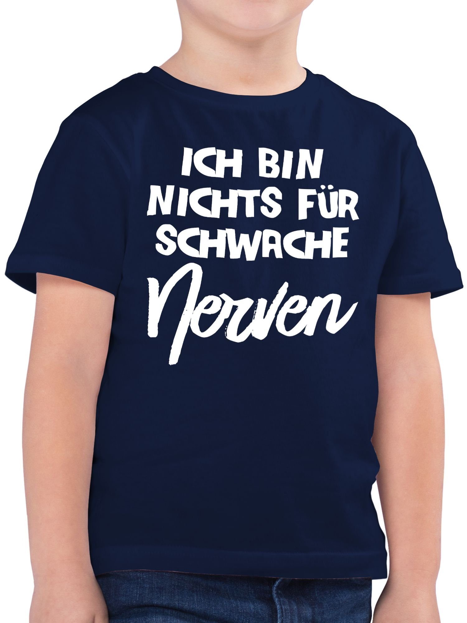 Shirtracer T-Shirt Ich bin nichts für schwache Nerven comic (1-tlg) Statement Sprüche Kinder